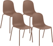 Set van 4 stapelstoelen Hardin terracotta terracotta