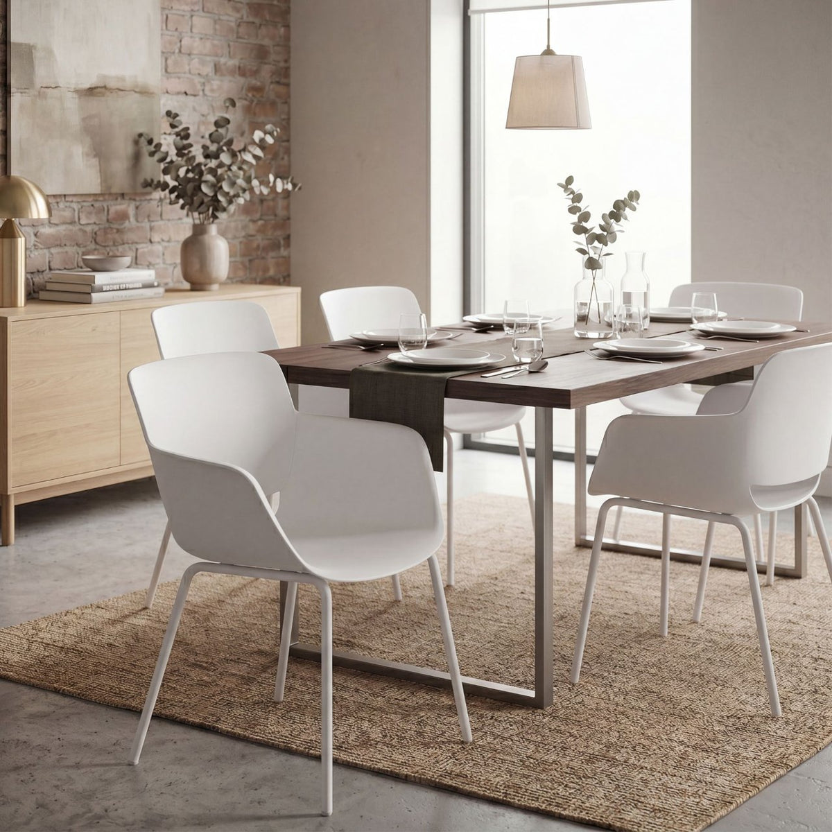 Set van 2 Tuinstoelen Alpena wit weiß