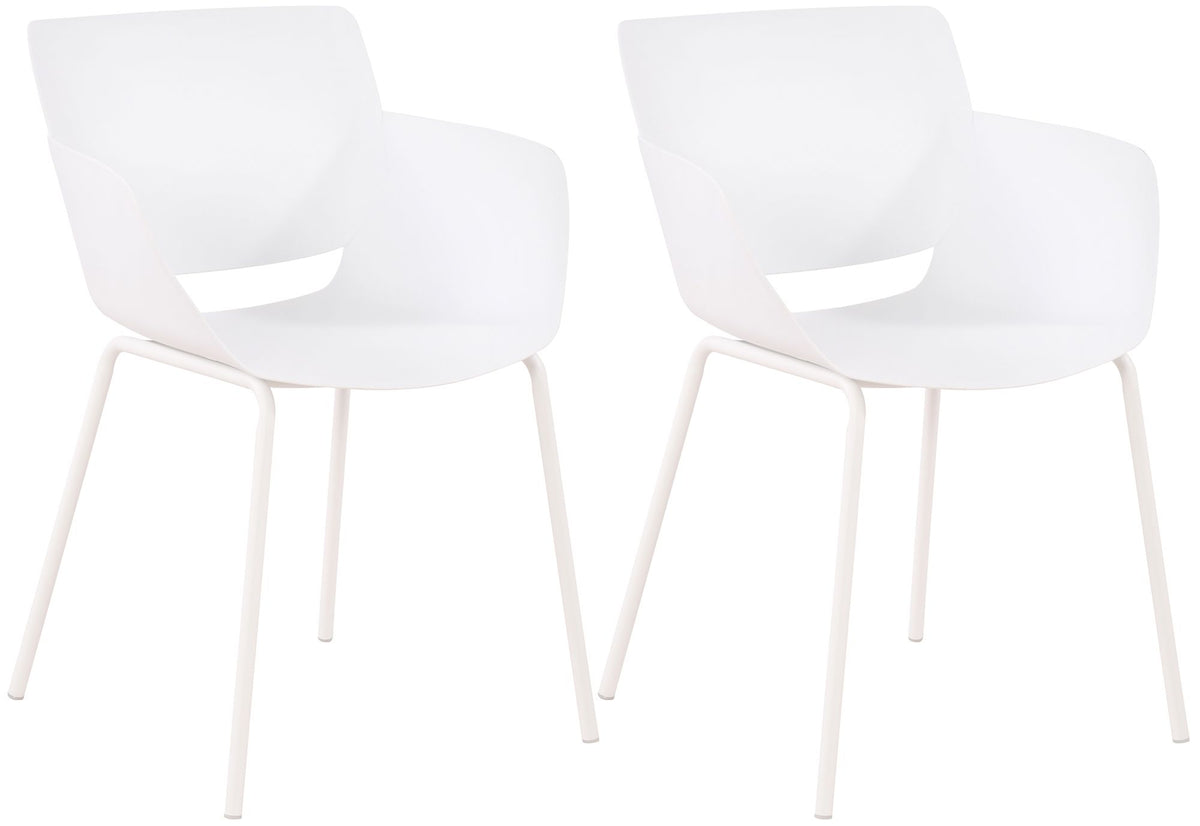 Set van 2 Tuinstoelen Alpena wit weiß