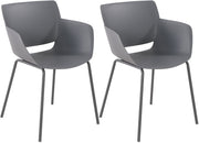 Set van 2 Tuinstoelen Alpena donkergrijs dunkelgrau
