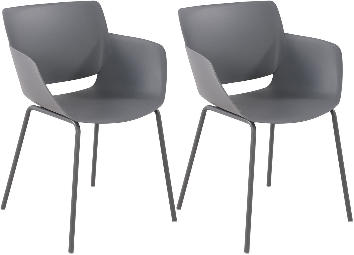 Set van 2 Tuinstoelen Alpena donkergrijs dunkelgrau