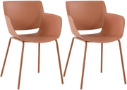 Set van 2 Tuinstoelen Alpena terracotta terracotta