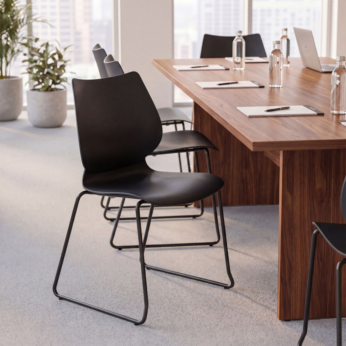 Set van 2 Eetkamerstoelen Houma zwart schwarz