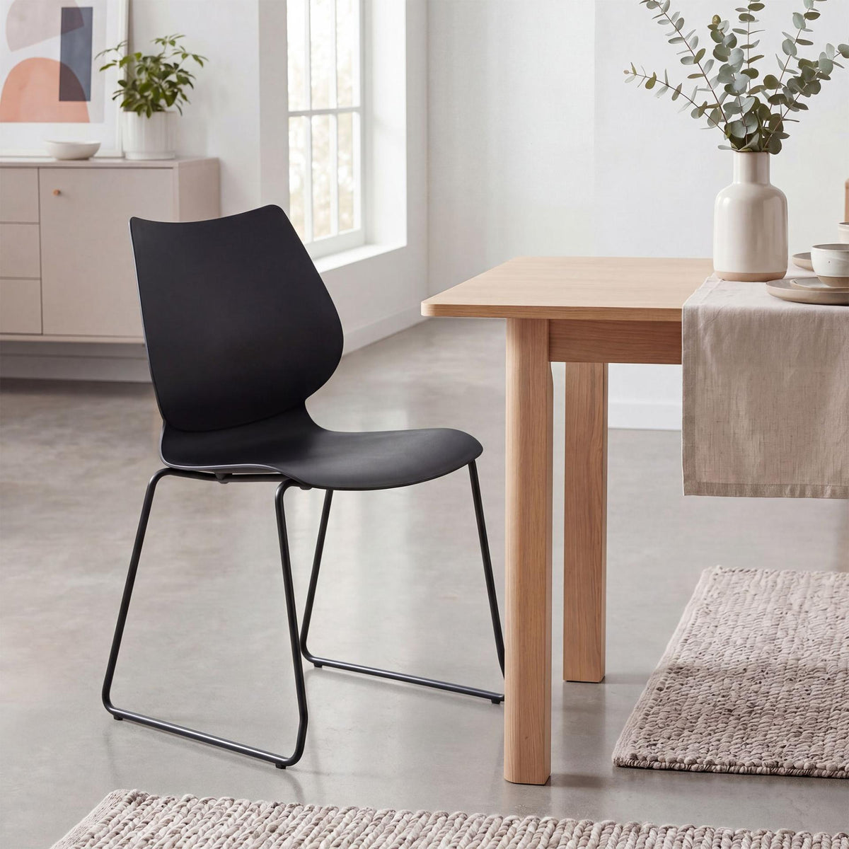 Set van 2 Eetkamerstoelen Houma zwart schwarz