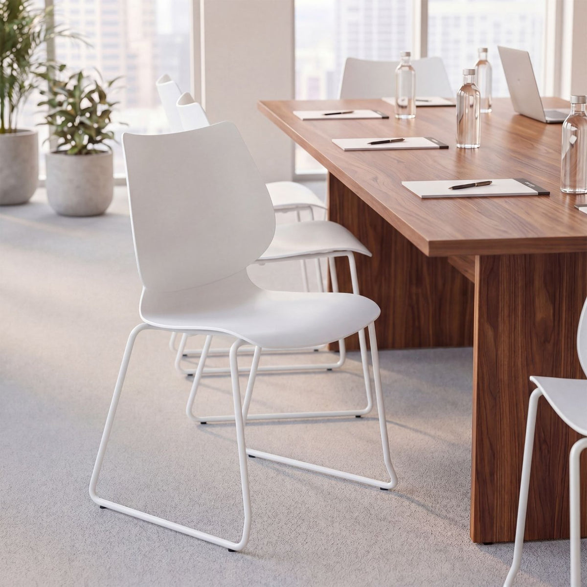 Set van 2 Eetkamerstoelen Houma wit weiß