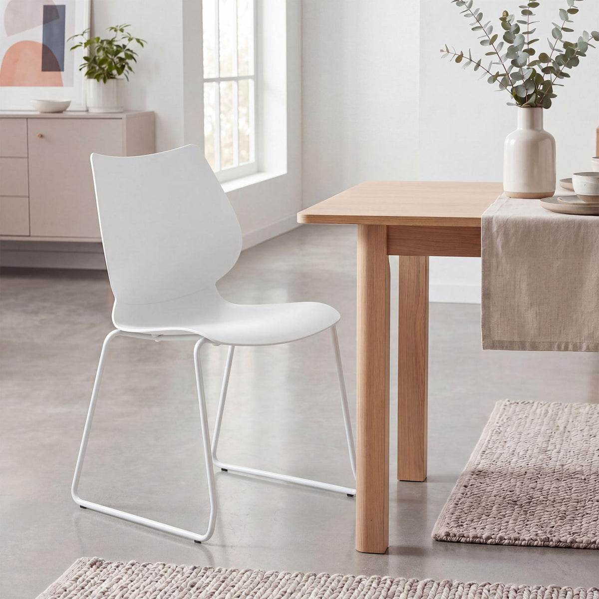 Set van 2 Eetkamerstoelen Houma wit weiß