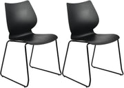 Set van 2 Eetkamerstoelen Houma zwart schwarz