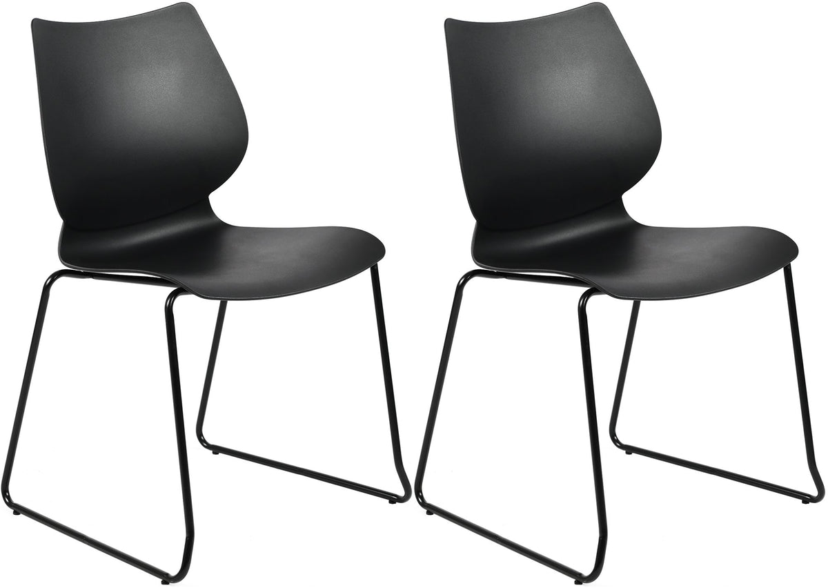 Set van 2 Eetkamerstoelen Houma zwart schwarz