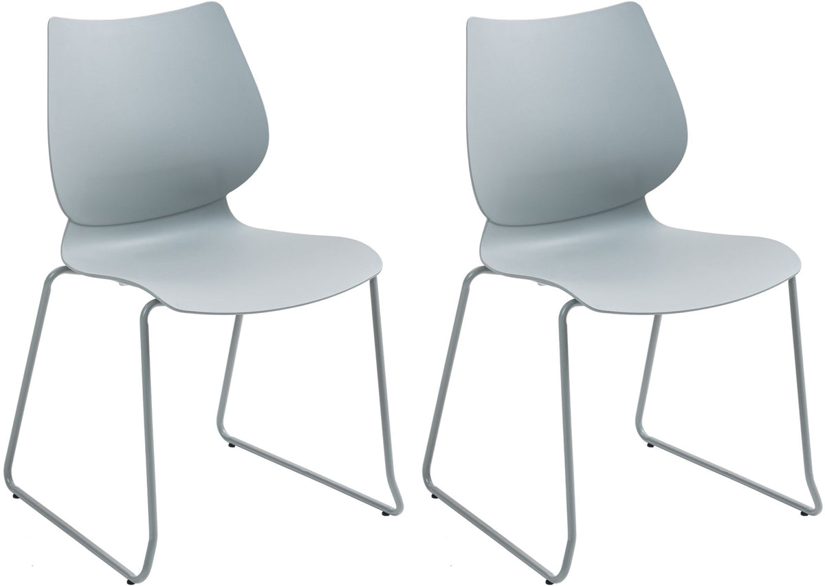 Set van 2 Eetkamerstoelen Houma grijs grau