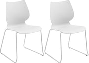 Set van 2 Eetkamerstoelen Houma wit weiß