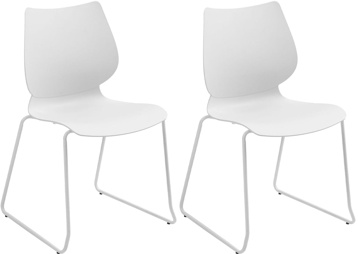 Set van 2 Eetkamerstoelen Houma wit weiß