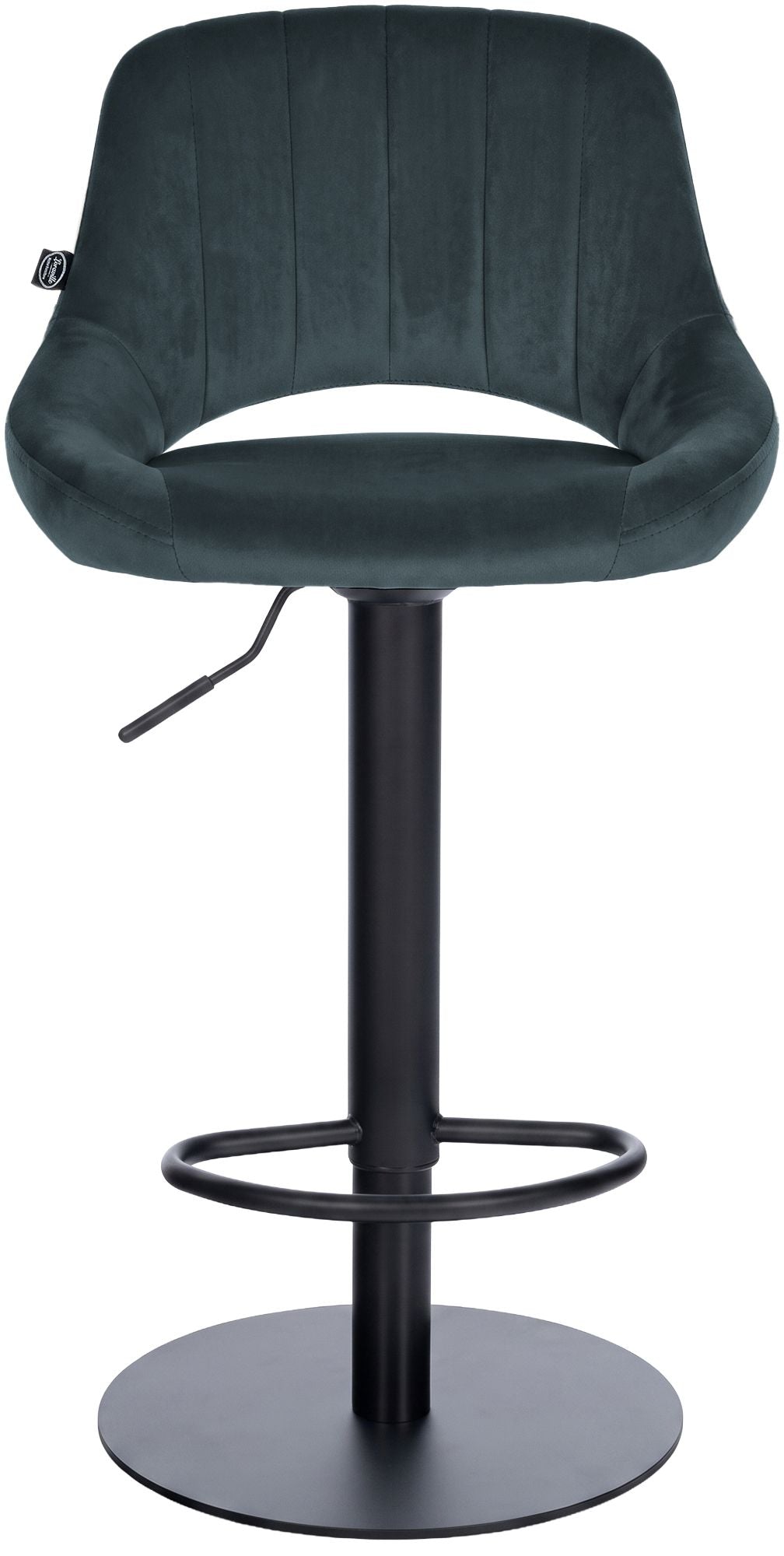 Barhocker HD Milet B Samt dunkelgrau