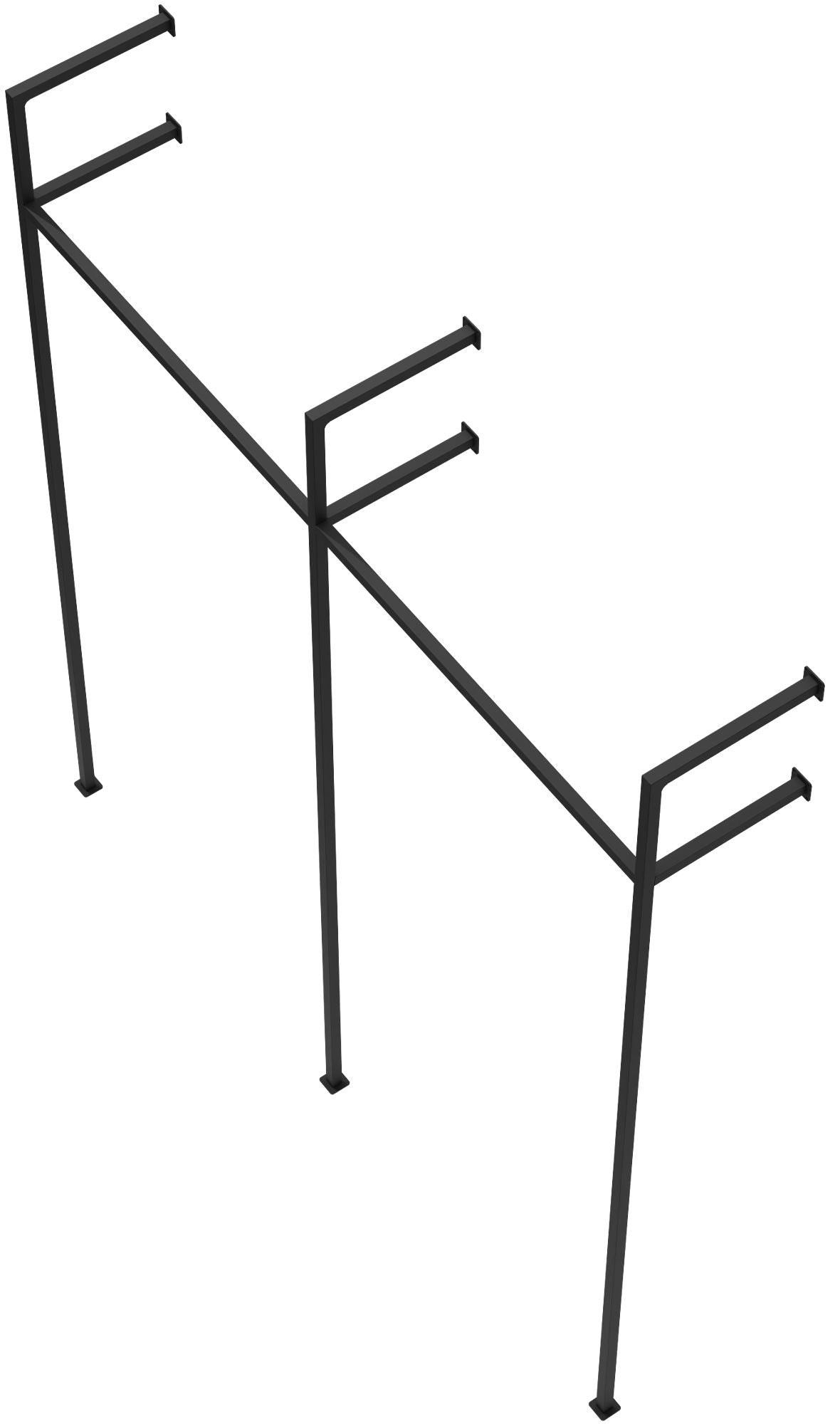 Wandkapstok Merton 190 cm schwarz