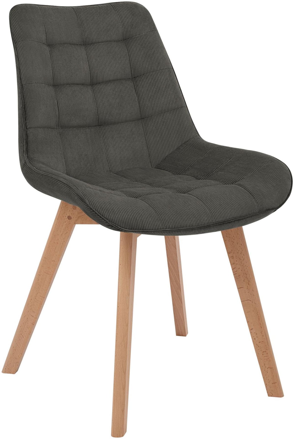 Eetkamerstoel Brook corduroy donkergrijs dunkelgrau