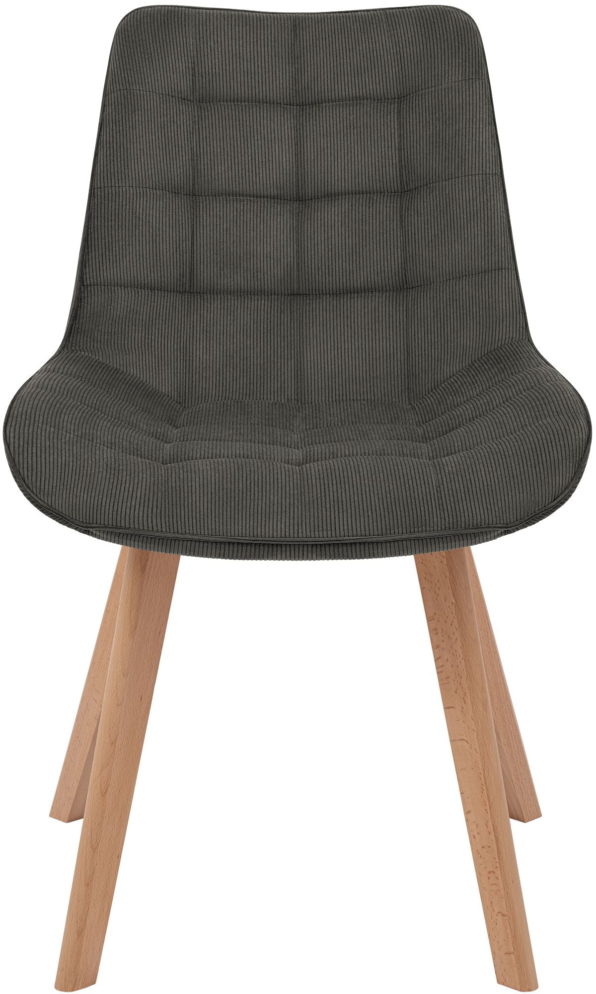Eetkamerstoel Brook corduroy donkergrijs dunkelgrau