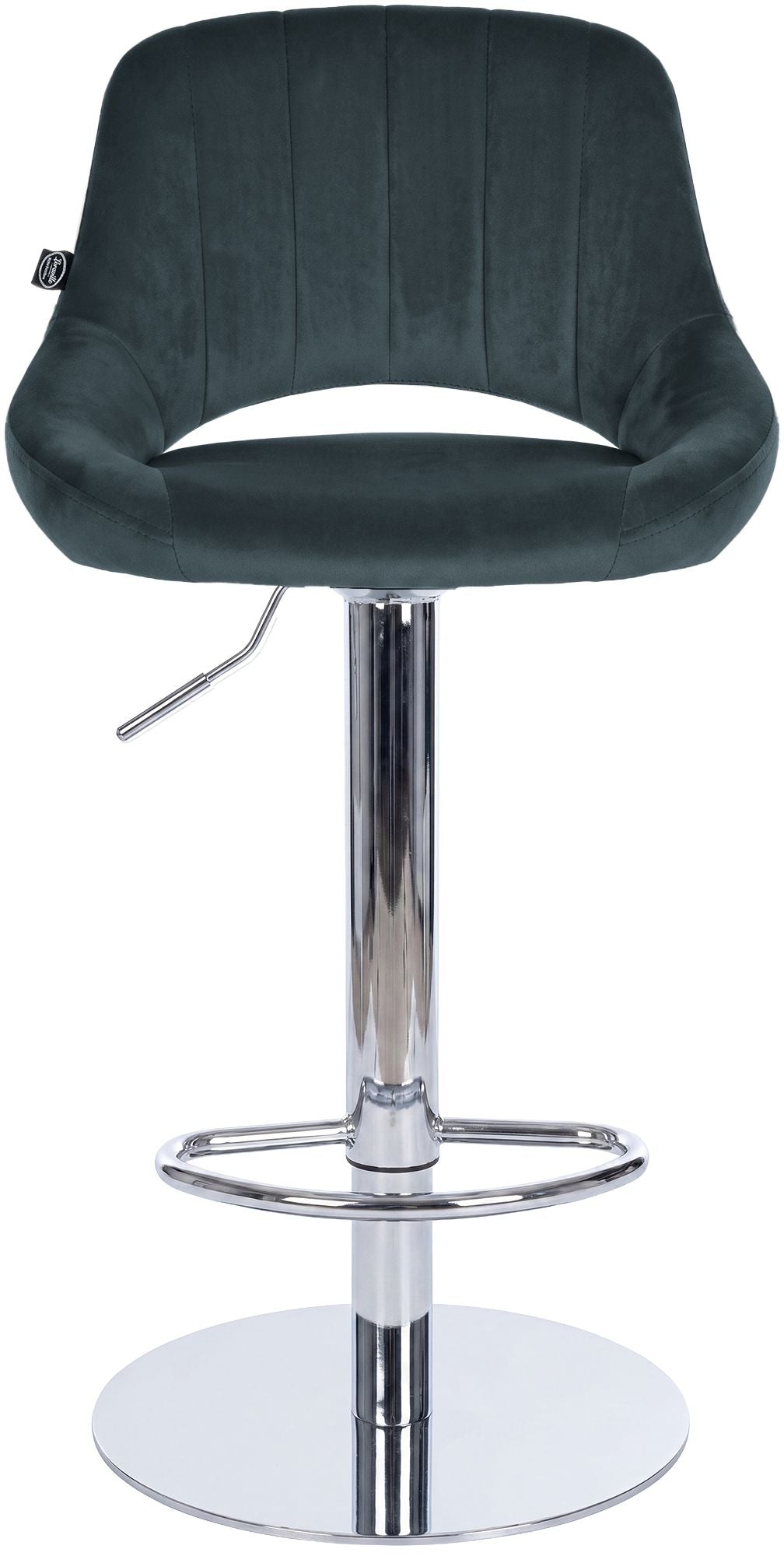 2er Set Barhocker HD Milet C Samt dunkelgrau