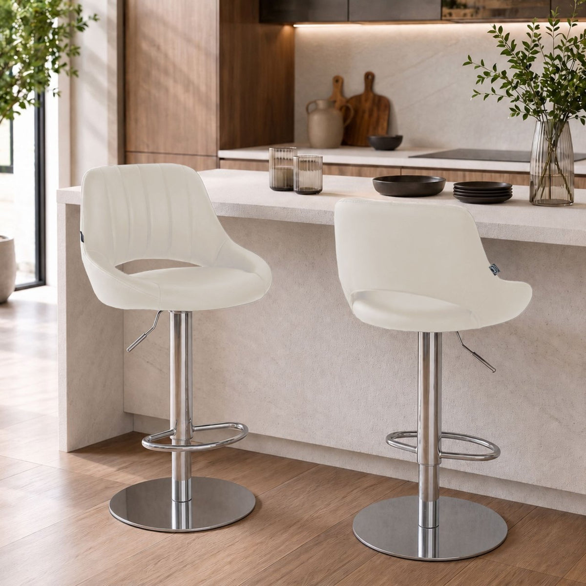 Barhocker HD Milet C Kunstleder creme