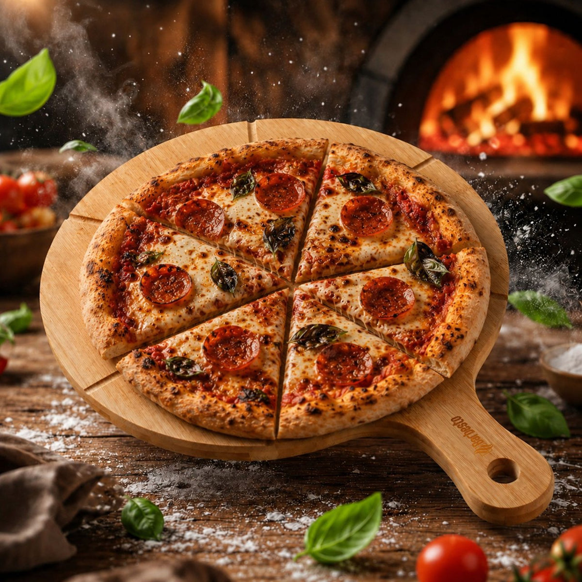 6er Set Pizzabrett Todi natura