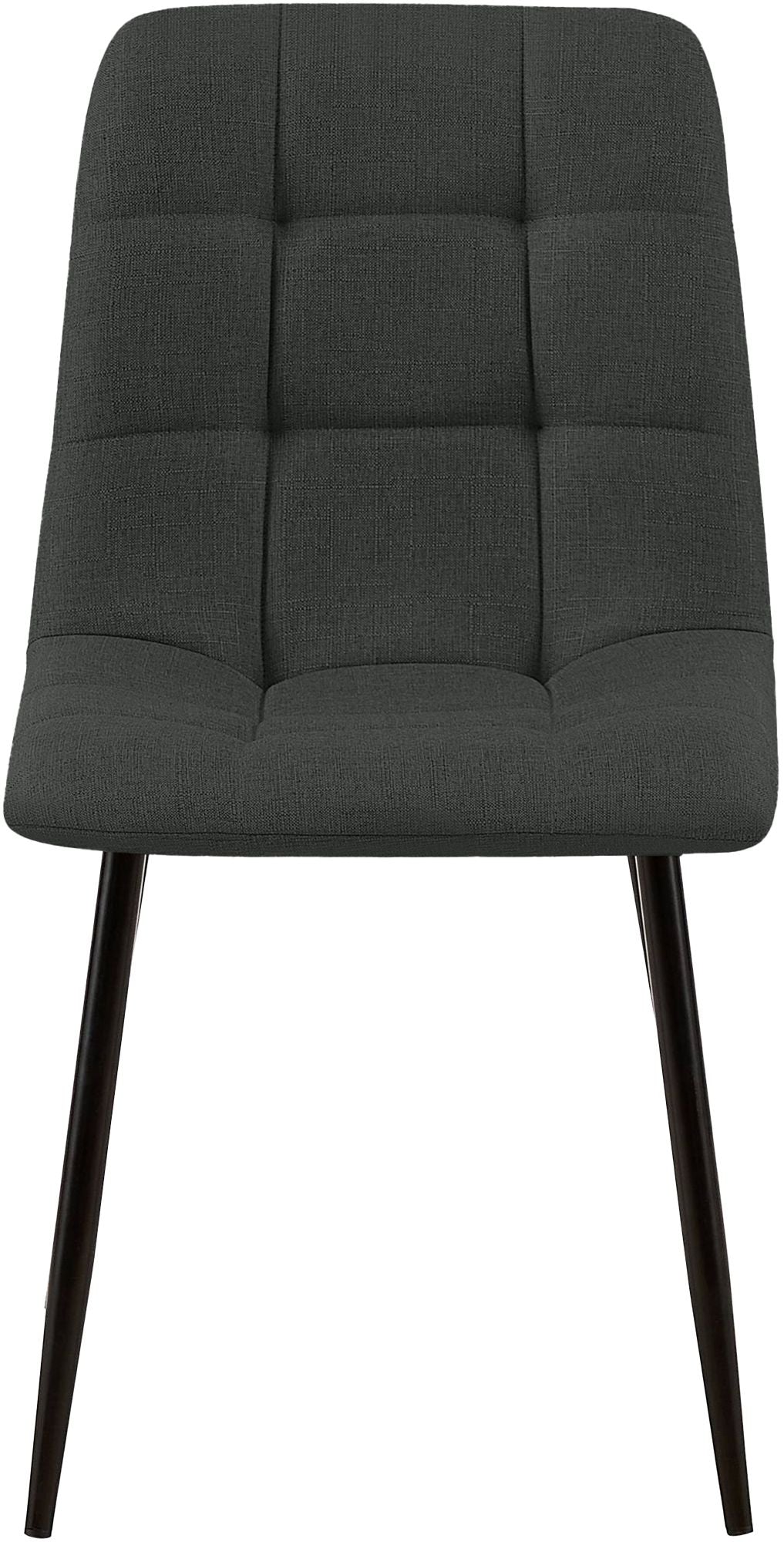 2er Set Esszimmerstuhl Tilde Stoff dunkelgrau