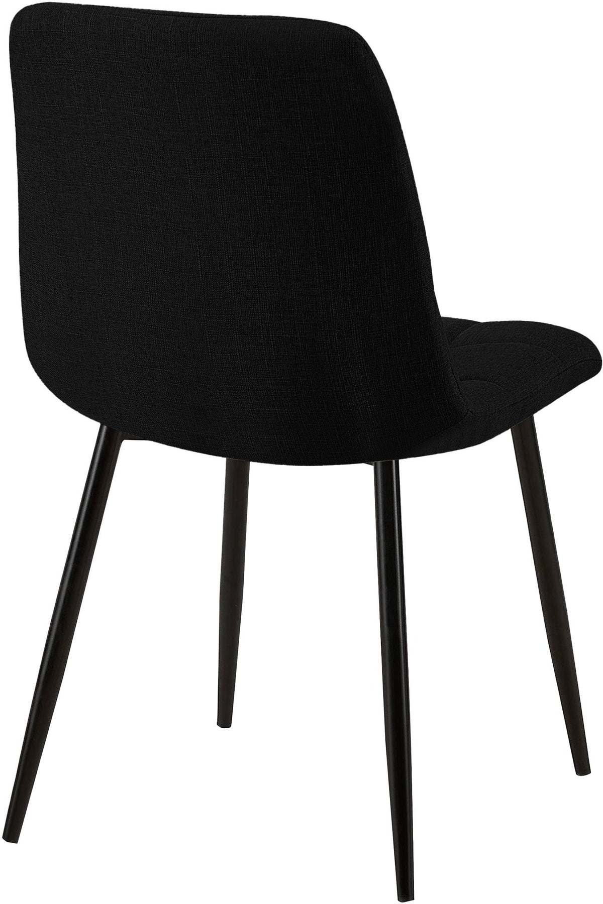 2er Set Esszimmerstuhl Tilde Stoff schwarz
