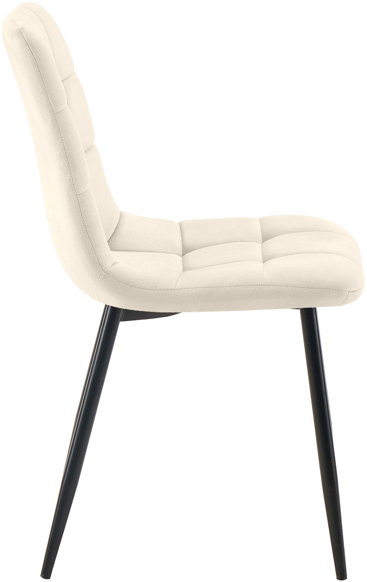 2er Set Esszimmerstuhl Tilde Samt creme