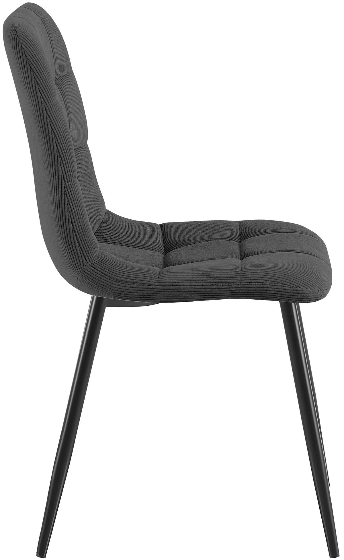 2er Set Esszimmerstuhl Tilde Cord grau