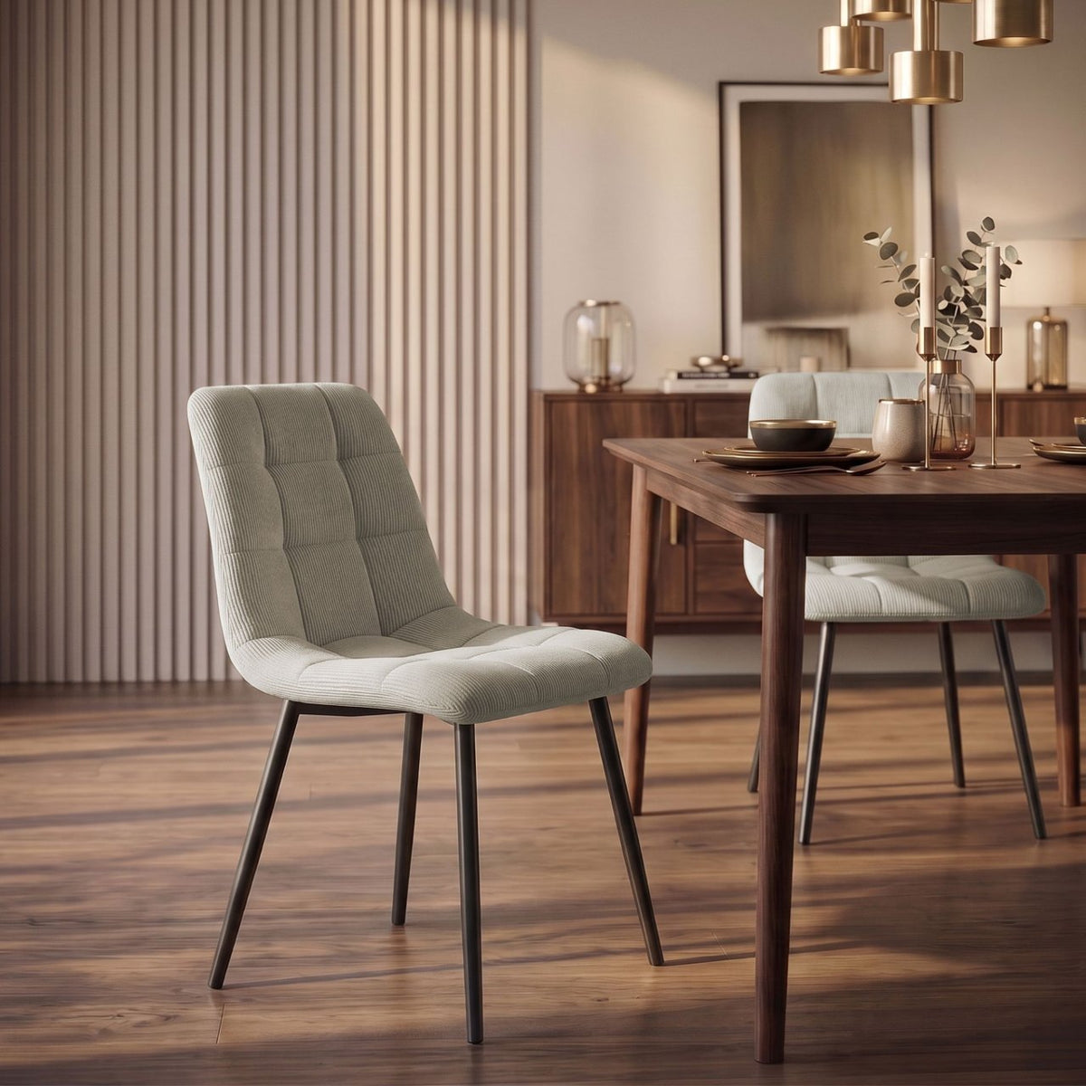 Esszimmerstuhl Tilde Cord creme
