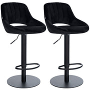 2er Set Barhocker HD Milet B Samt schwarz