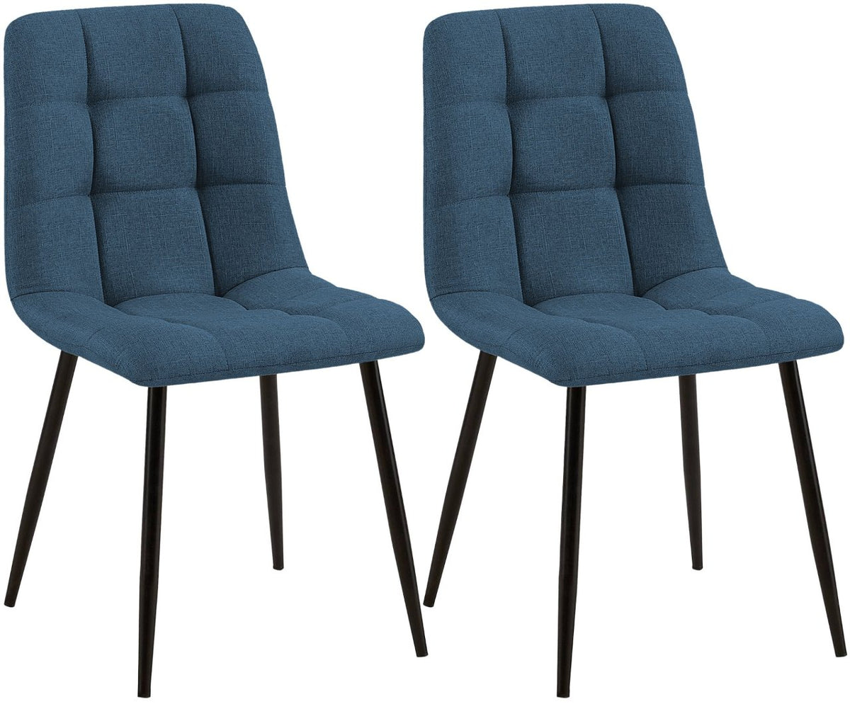 2er Set Esszimmerstuhl Tilde Stoff blau