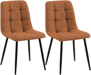 2er Set Esszimmerstuhl Tilde Stoff orange