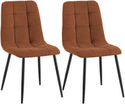 2er Set Esszimmerstuhl Tilde Cord orange