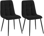 2er Set Esszimmerstuhl Tilde Cord schwarz