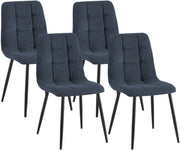 4er Set Esszimmerstuhl Tilde Cord blau