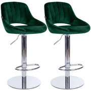 2er Set Barhocker HD Milet C Samt grün