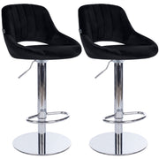 2er Set Barhocker HD Milet C Samt schwarz