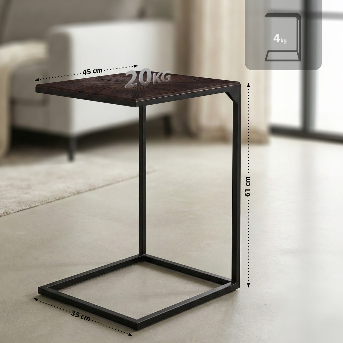Bijzettafel Velaro bruin braun