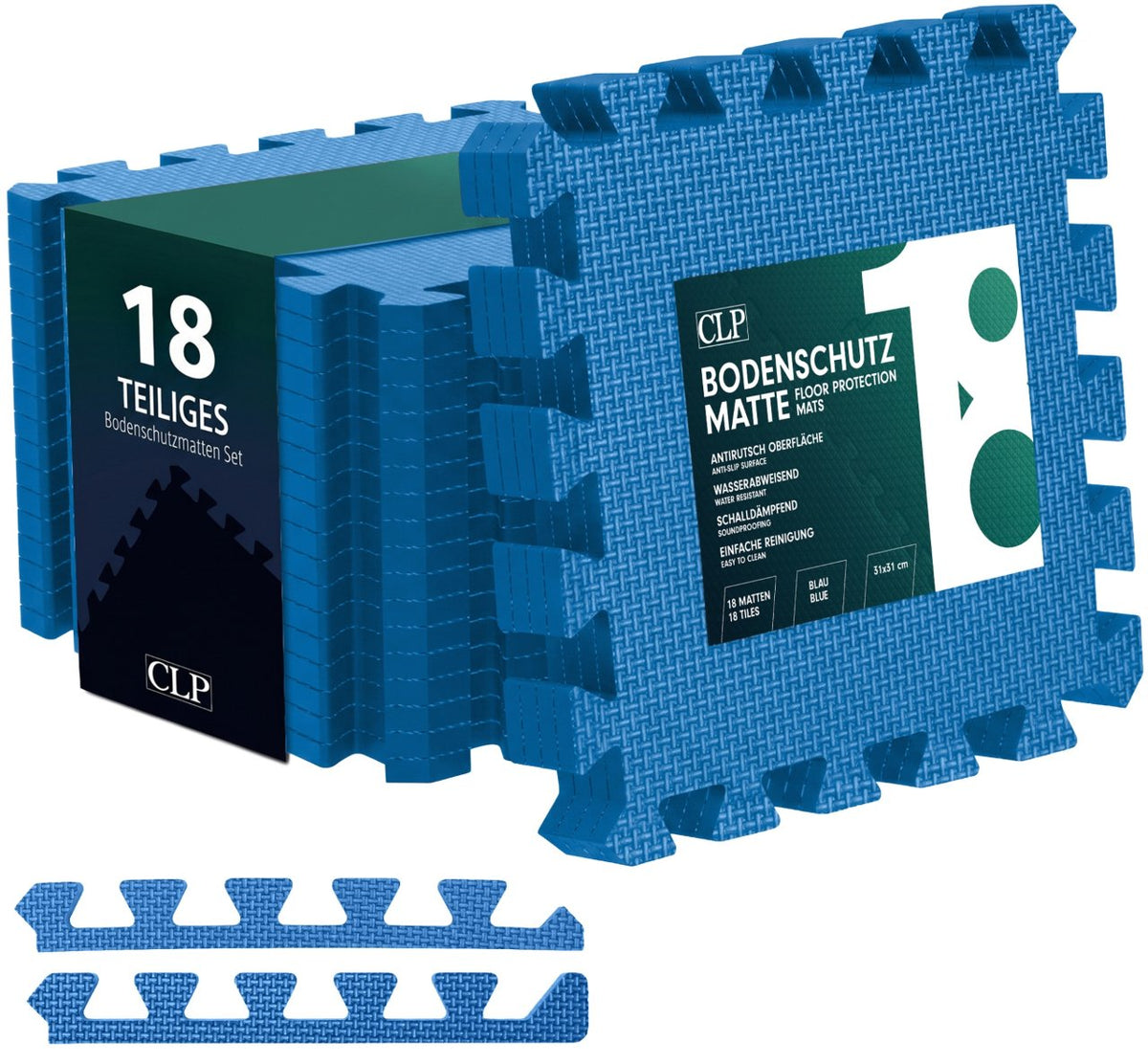V2 18er Bodenschutzmatte 31x31cm blau
