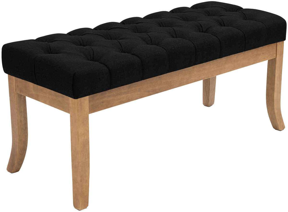 Sitzbank Ramses Stoff antik-hell 100 cm schwarz