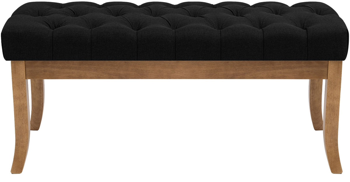 Sitzbank Ramses Stoff antik-hell 100 cm schwarz