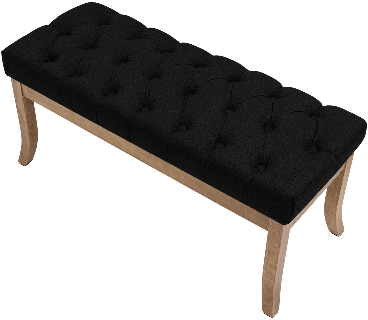 Sitzbank Ramses Stoff antik-hell 100 cm schwarz