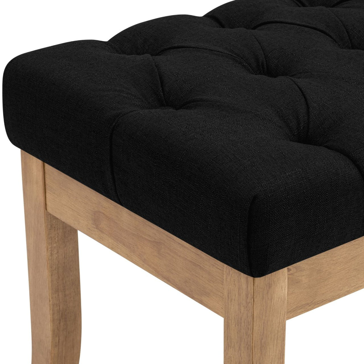 Sitzbank Ramses Stoff antik-hell 100 cm schwarz