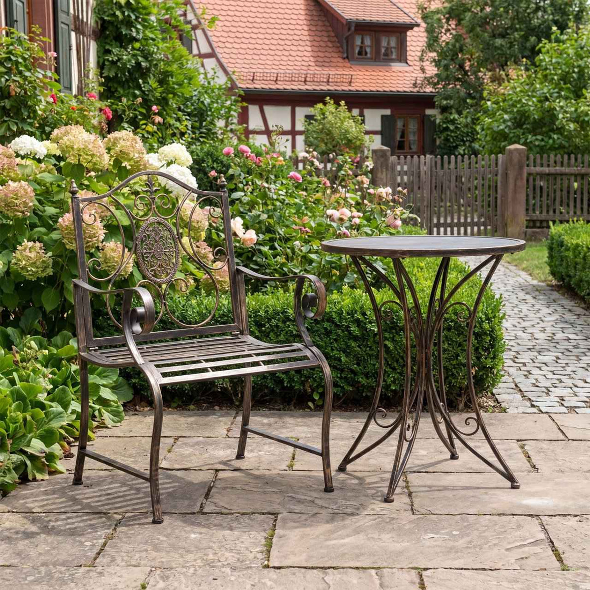 Tuinstoel Punjab bronzen bronze