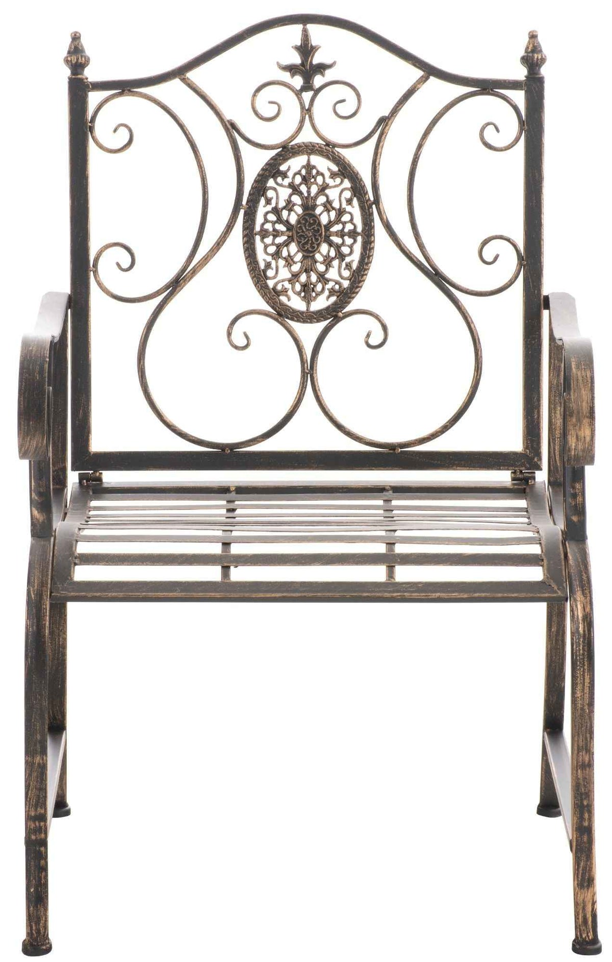 Set van 2 Tuinstoel Punjab met armleuningen bronzen bronze