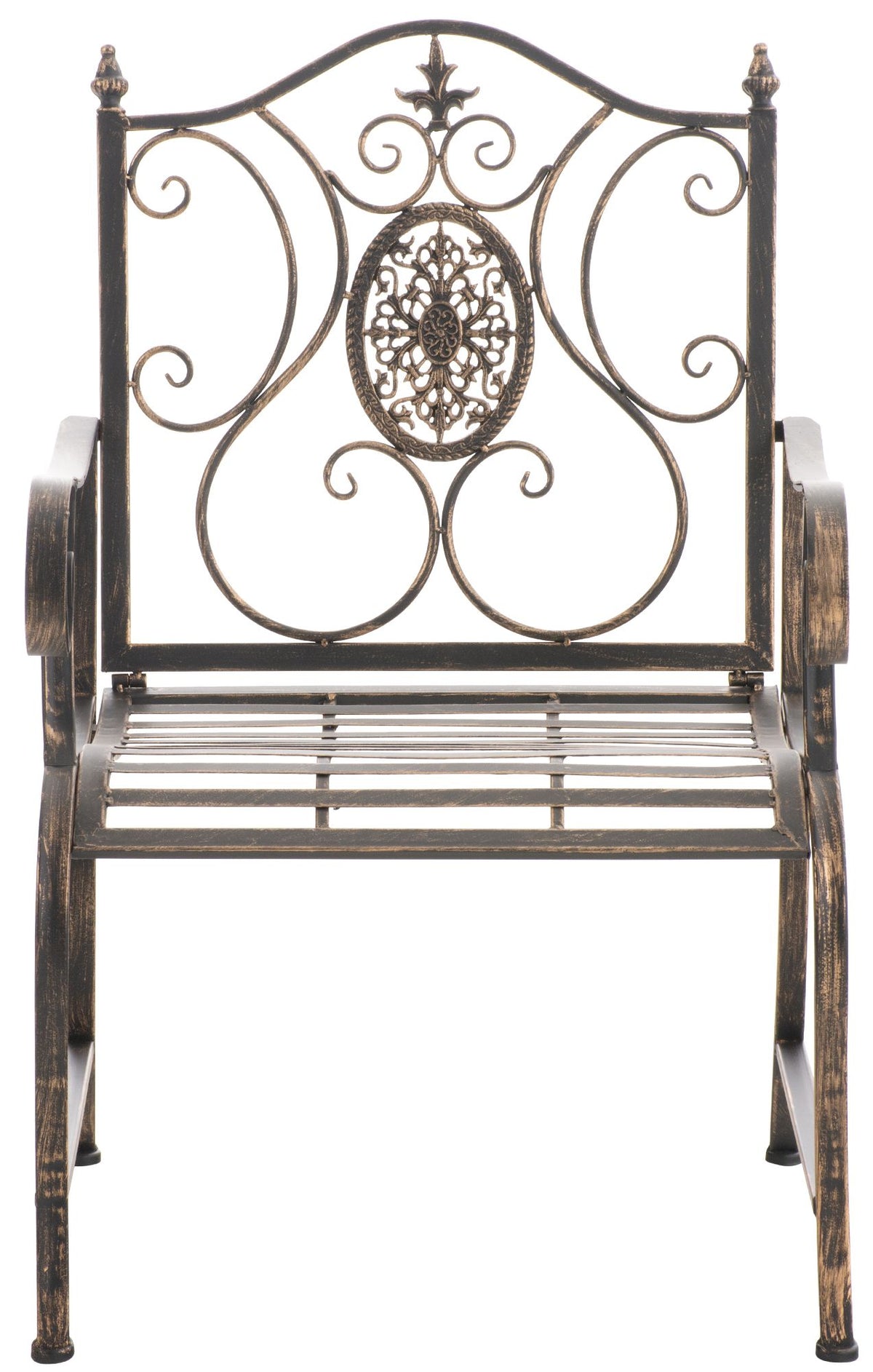 Set van 2 Tuinstoel Punjab met armleuningen bronzen bronze