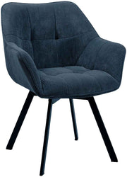 Eetkamerstoel Jordi Cord blauw blau