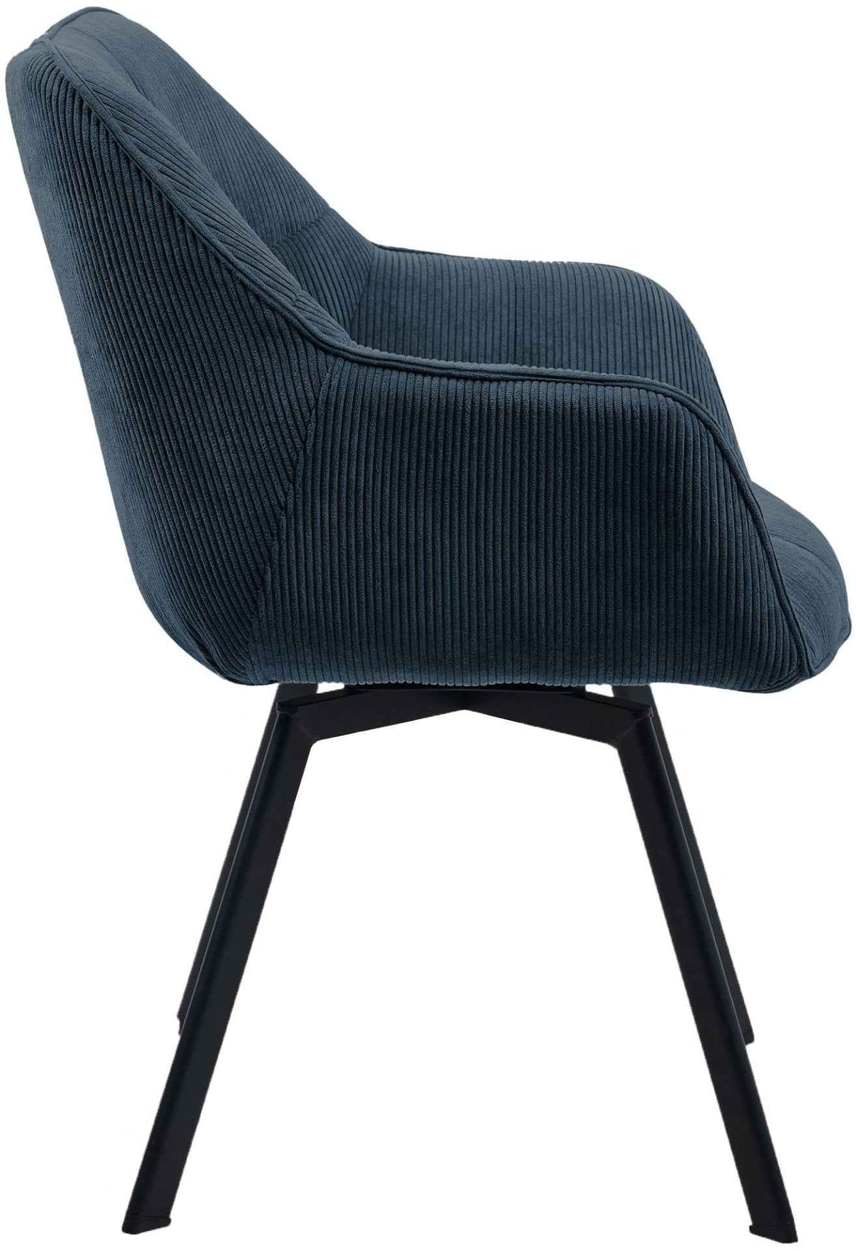 Eetkamerstoel Jordi Cord blauw blau