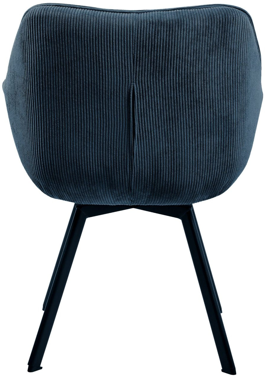 Eetkamerstoel Jordi Cord blauw blau