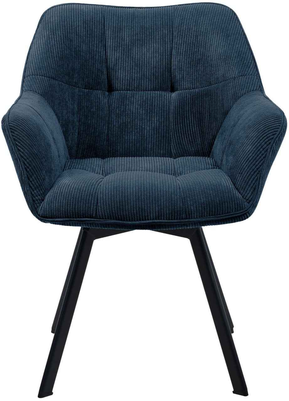Eetkamerstoel Jordi Cord blauw blau
