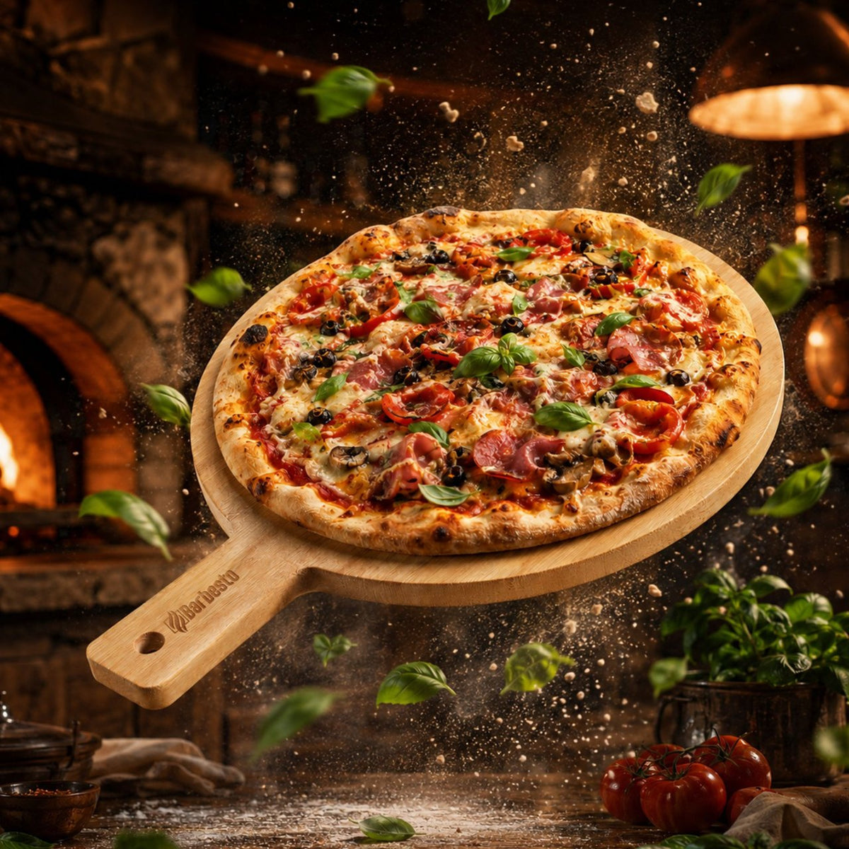 2er Set Pizzabrett Pavia natura