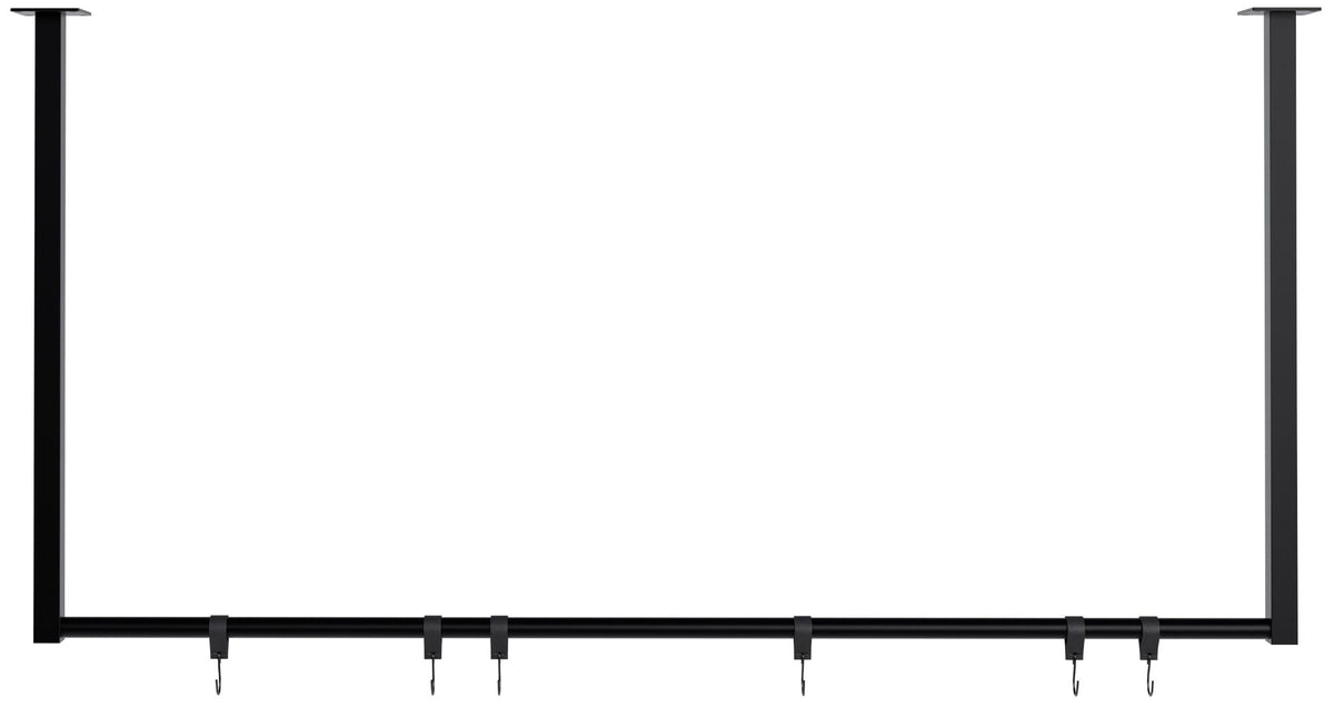 Kledingstang Fenton met 6 haken 120x60 cm schwarz